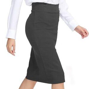 Urban CoCo Women's Elastic Waist Stretch Bodycon Midi Pencil Skirt